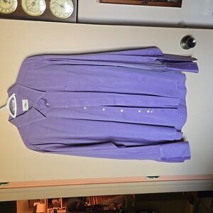 Louis Roth purple dress shirt w French cuffs